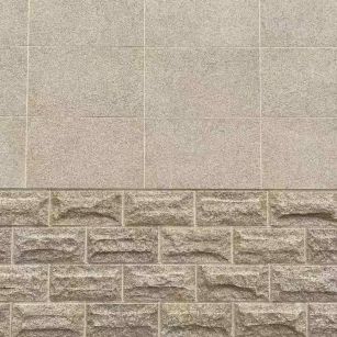 南京 黄金麻自然面蘑菇石配荔枝面干挂