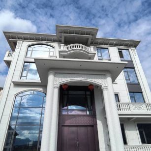 南京白麻别墅外墙干挂石材效果示例