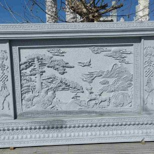 南京 芝麻白大型照壁，屏风，影壁