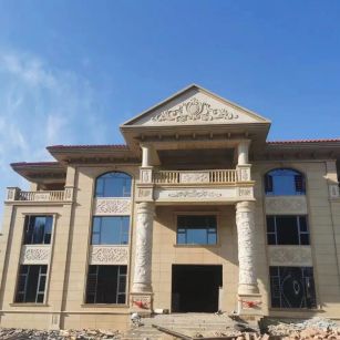 南京 黄金麻花岗岩别墅外墙干挂