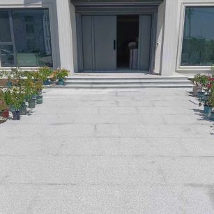 南京 芝麻白花岗岩地铺石地面铺装