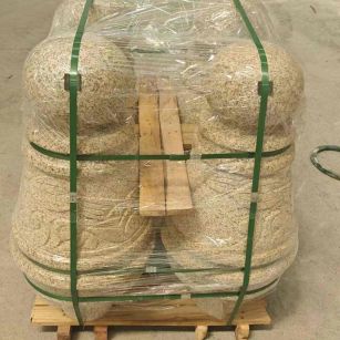 南京 黄金麻异形定制雕花——棒棒糖挡车柱