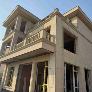 南京 黄金麻花岗岩石材荔枝面外墙干挂效果展示