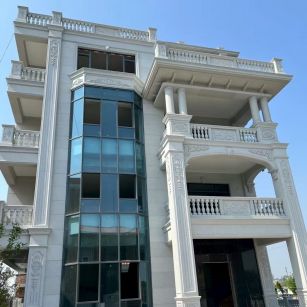 南京 白麻花岗岩别墅外墙干挂效果展示