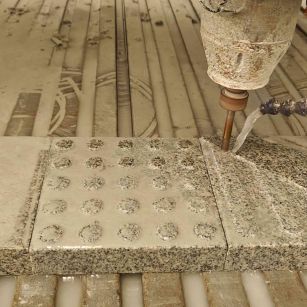 南京 芝麻白花岗岩石材盲人石、盲道石、盲点石