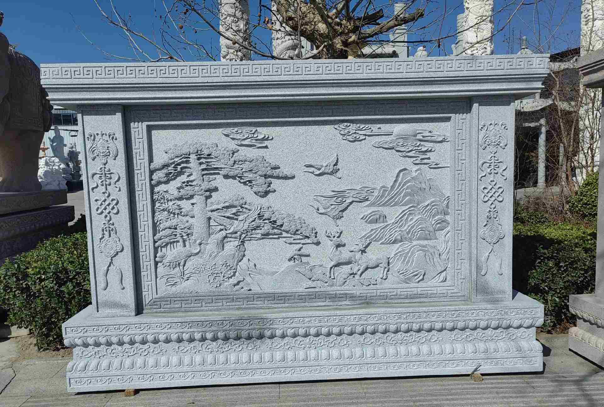 南京 芝麻白大型照壁，屏风，影壁