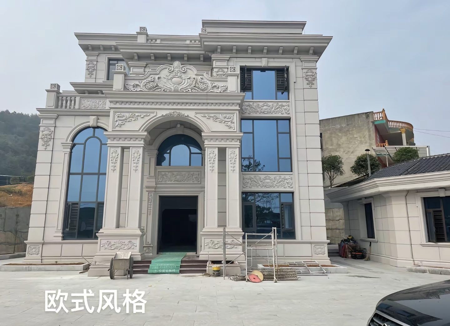 南京 白麻花岗岩别墅外墙干挂