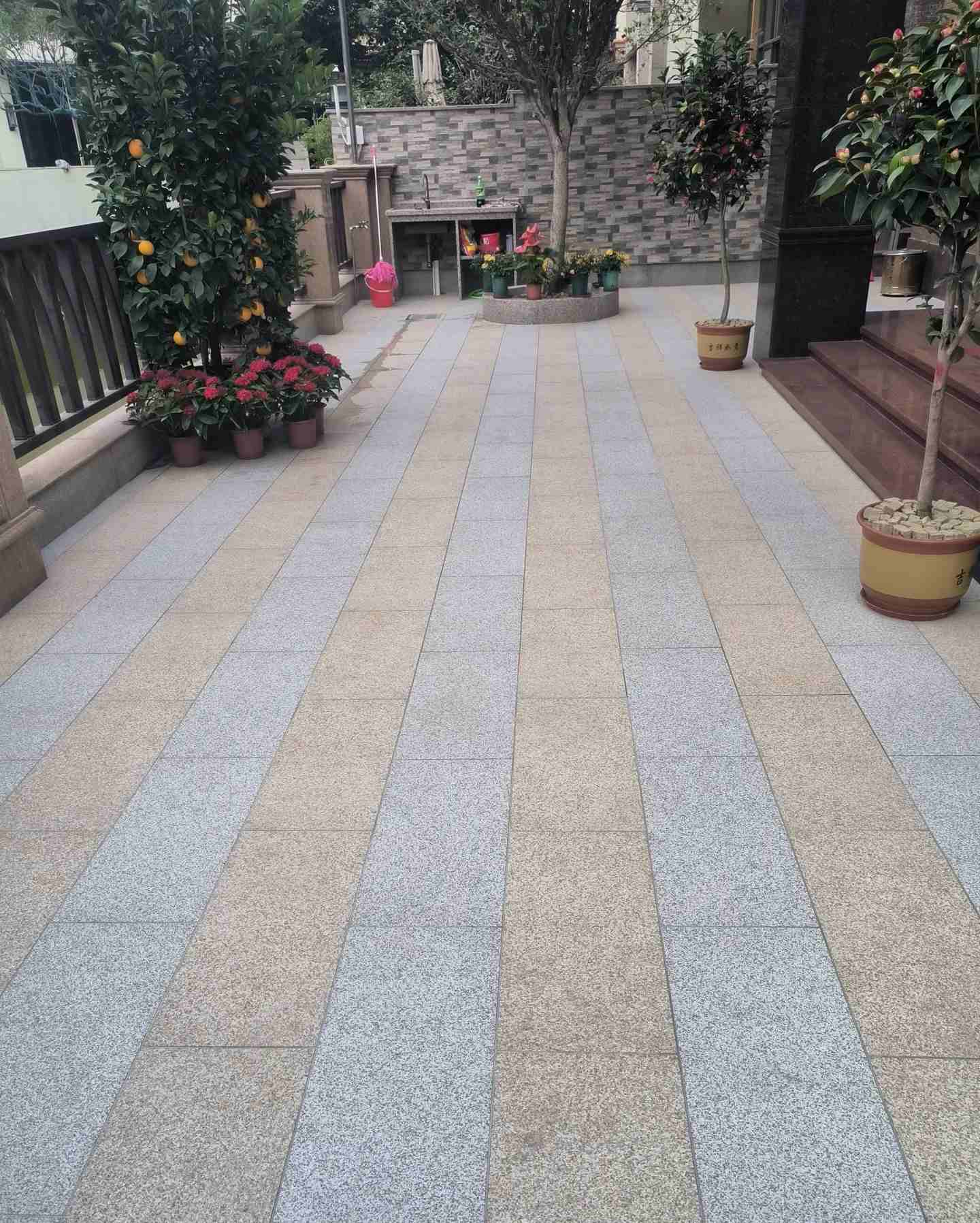 南京 黄金麻白麻荔枝面庭院铺装展示