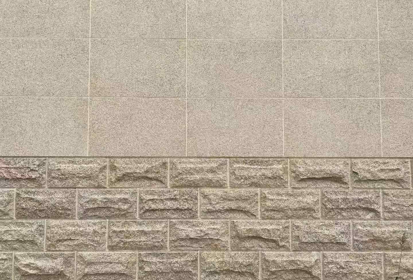 南京 黄金麻自然面蘑菇石配荔枝面干挂