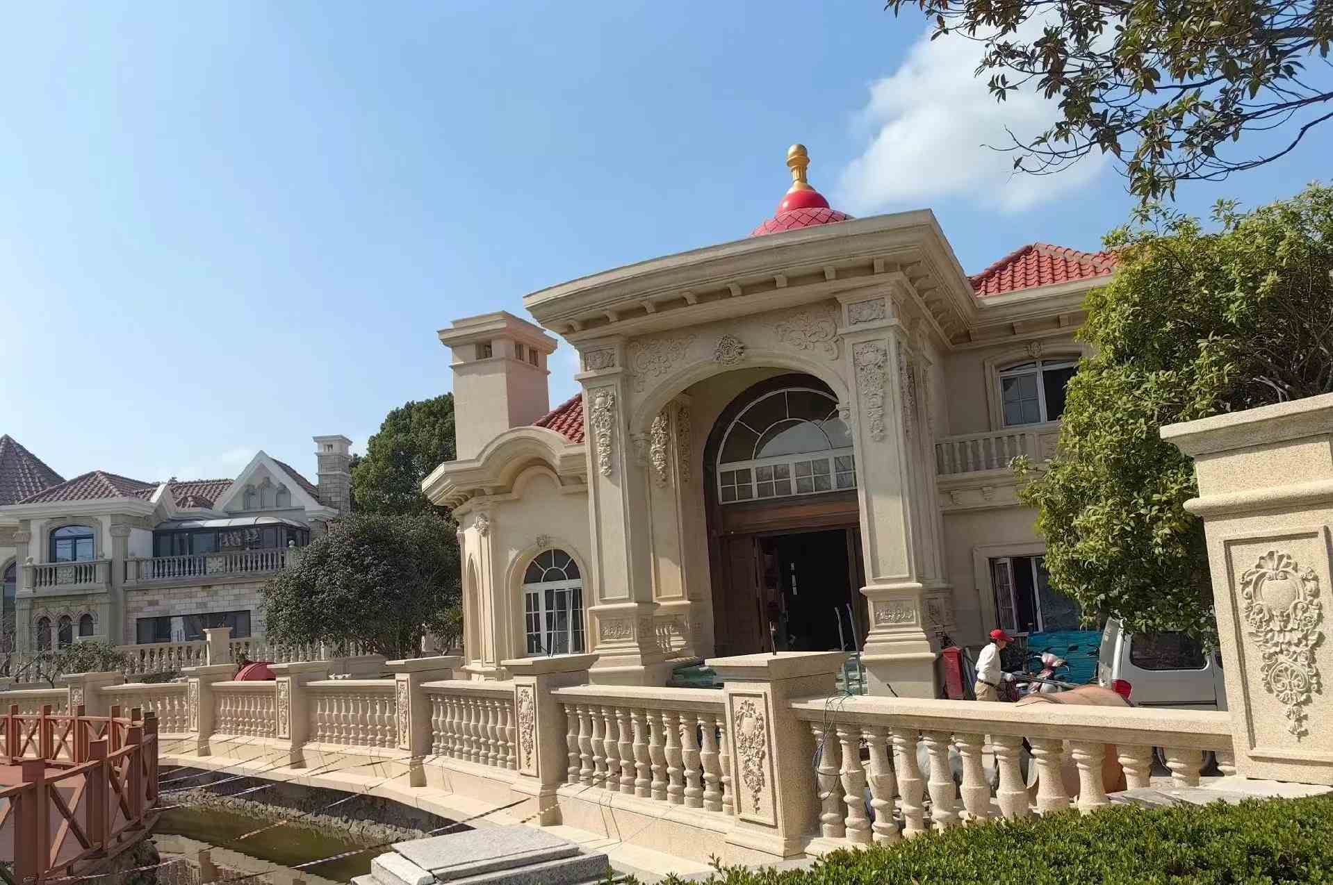 南京 黄金麻花岗岩欧式别墅