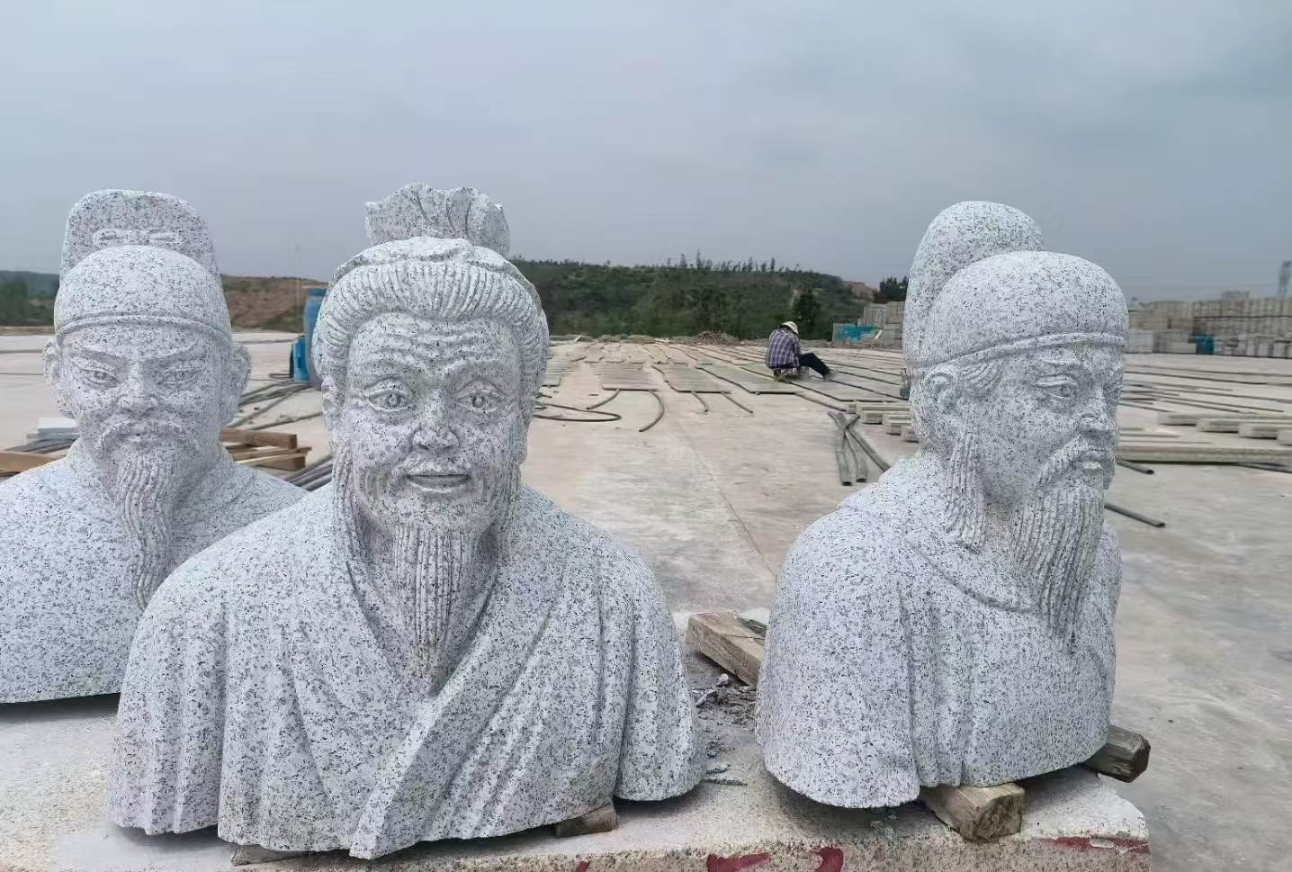 南京 白麻花岗岩石材人物立体雕刻