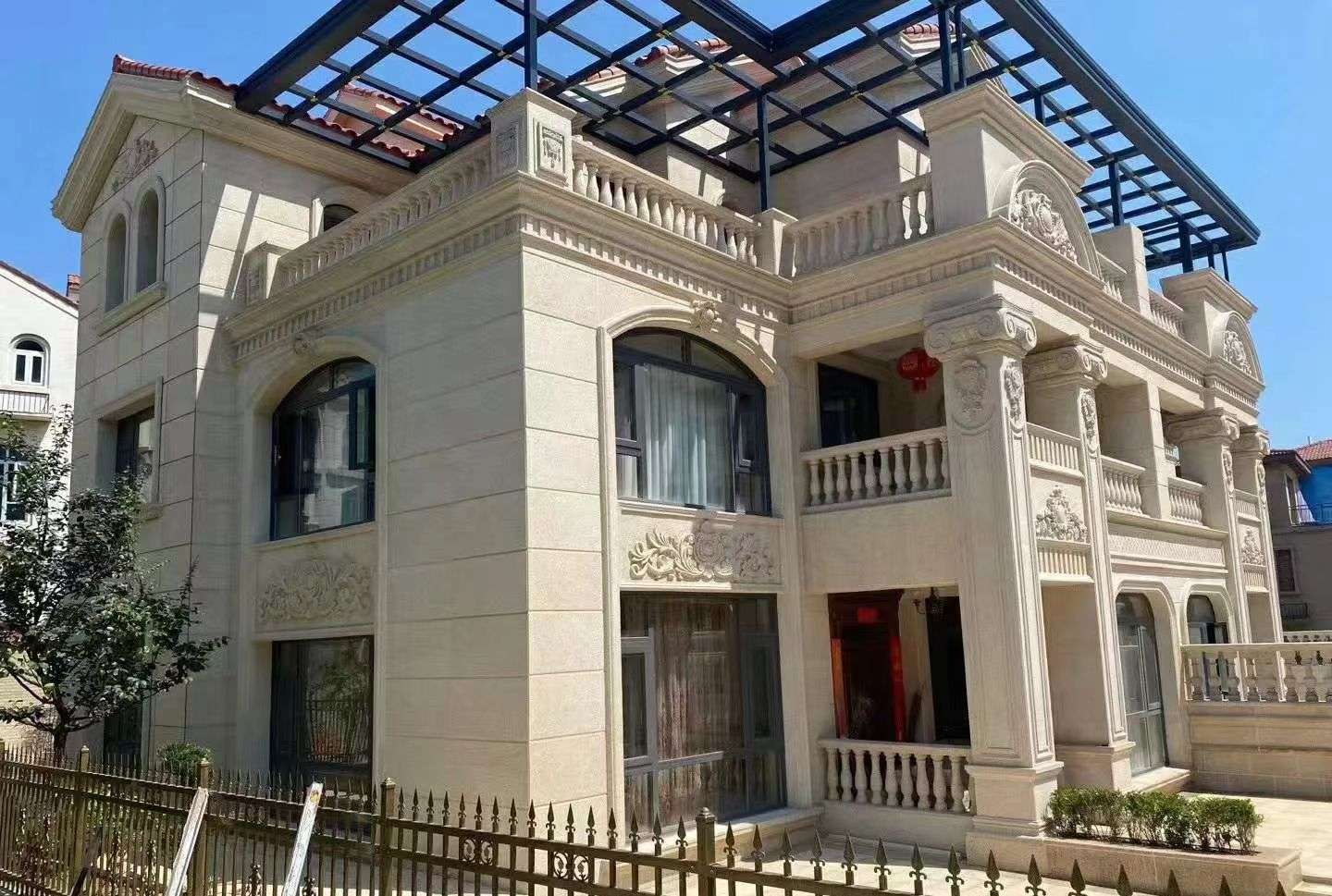 南京 黄金麻花岗岩荔枝面别墅外墙干挂