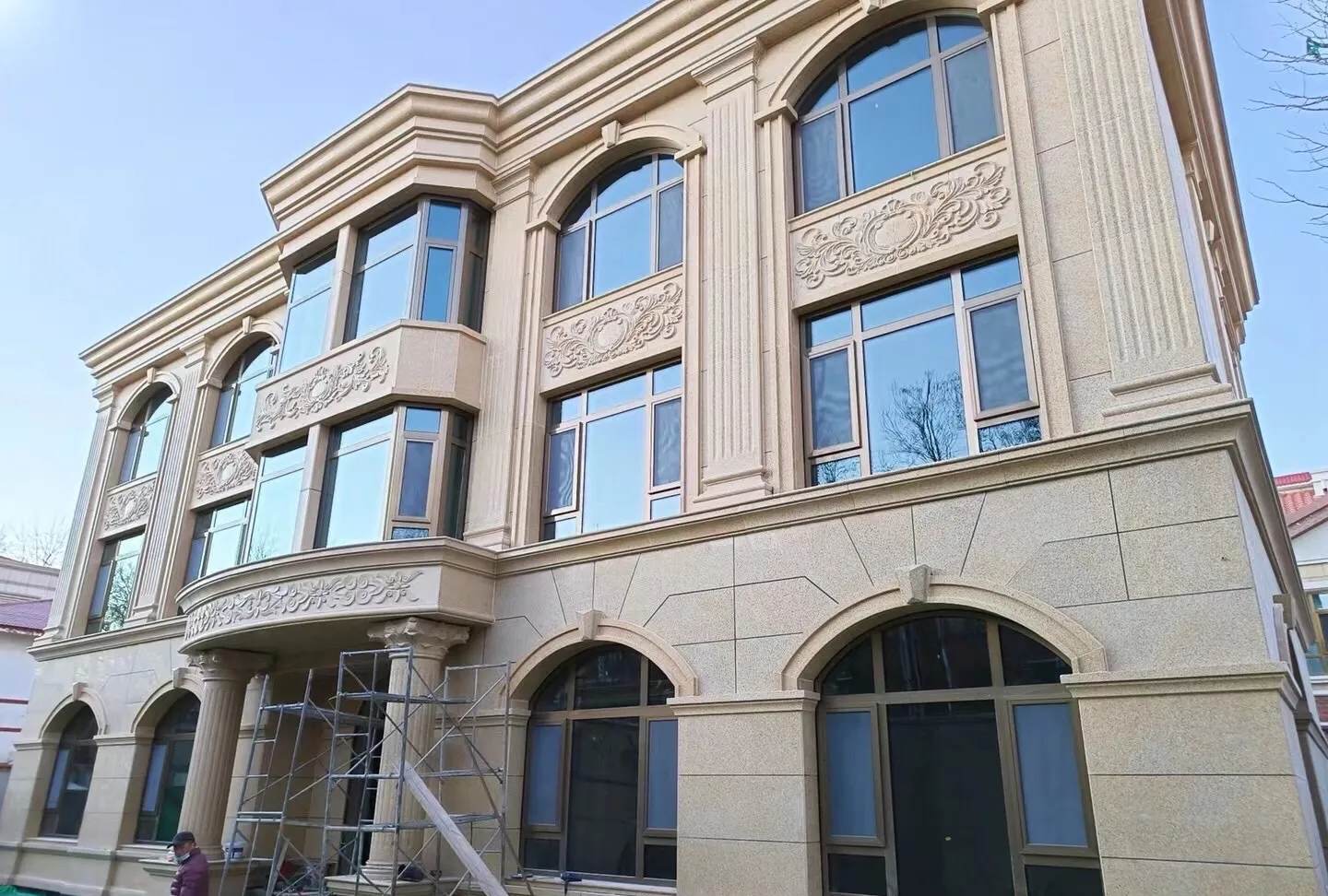 南京 黄金麻花岗岩别墅外墙干挂