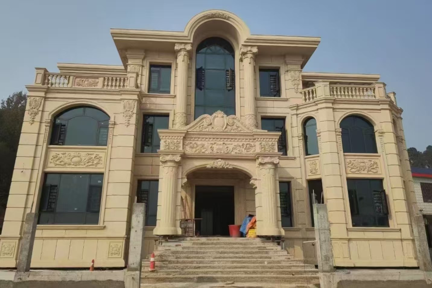 南京 黄金麻花岗岩别墅外墙干挂